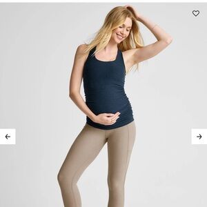 Beyond Yoga Maternity Navy Tank Top